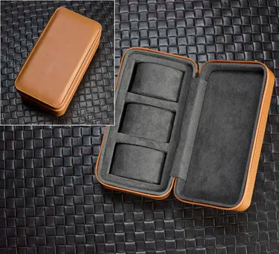 Coffret de voyage à montres en cuir — 3 emplacements